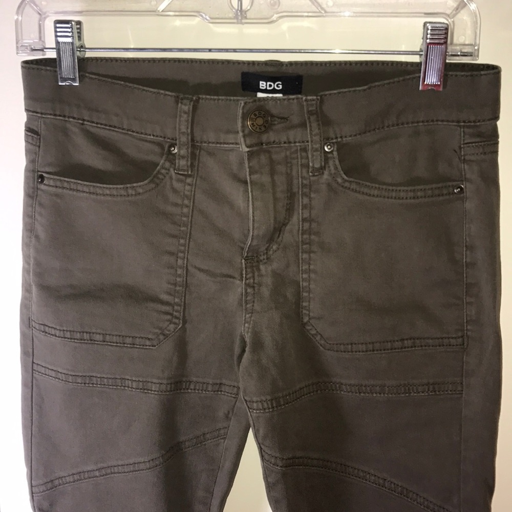 Army green edgy jeans. BDG from Urban Outfitters.